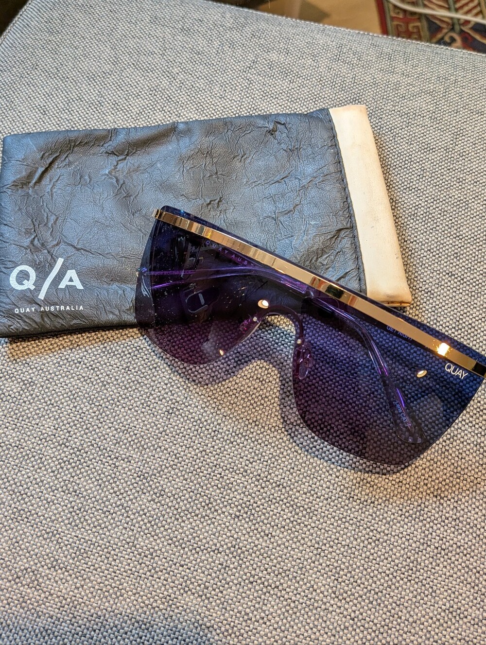 QUAY Australia x JLo Get Right 111 Purple Gradient Shield Sunglasses